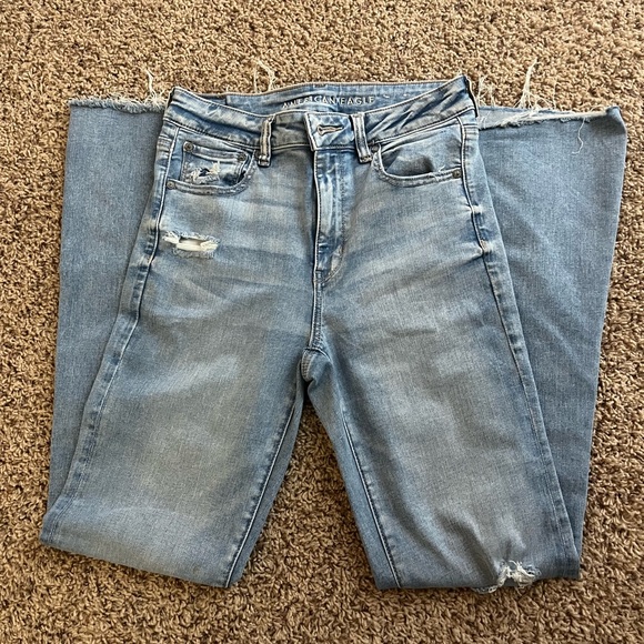 American Eagle Outfitters Light Blue Flare Jeans - Picture 2 of 5